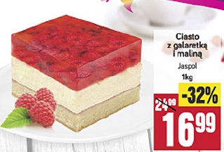 Ciasto z galaretką i maliną