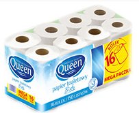 Papier toaletowy Queen, 16 rolek