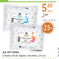 AA INTYMNA
Chusteczki do higieny intymnej,