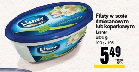 Filety w sosie śmietanowym lub koperkowym Lisner