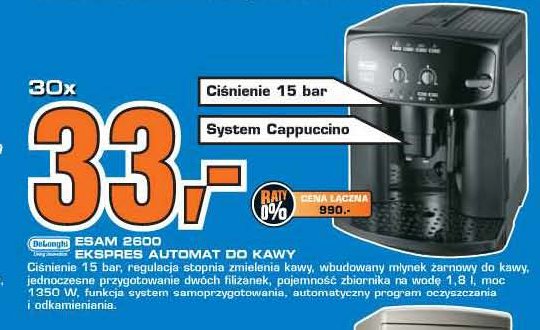 Archiwum DeLonghi ESAM 2600 Ekspres Automat do kawy Saturn 21