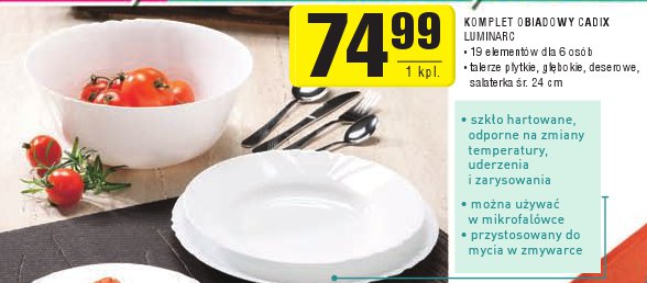 Archiwum Komplet Obiadowy Cadix Luminarc Intermarche 14 03