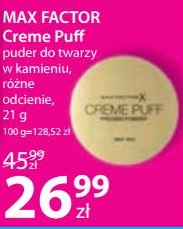 Archiwum Max Factor Creme Puff Puder Do Twarzy W Kamieniu Rozne Odcienie 21 G Hebe 17 08 17 30 08 17 Promoceny Pl Ulotki Promocje Znizki